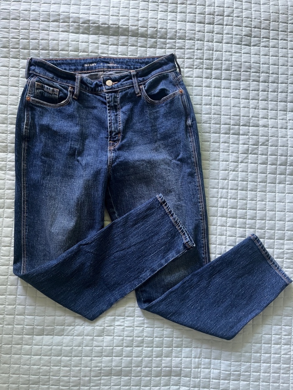 Old Navy high rise Blue Straight Leg Jeans sz 10
